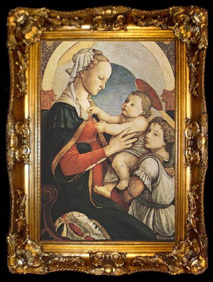 framed  Sandro Botticelli modonna with Child and an Angel (mk36), ta009-2